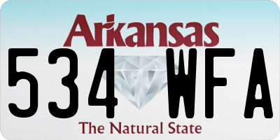 AR license plate 534WFA
