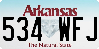 AR license plate 534WFJ