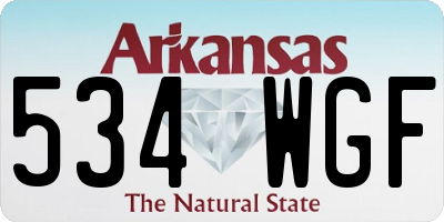 AR license plate 534WGF