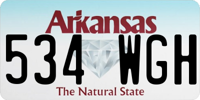 AR license plate 534WGH