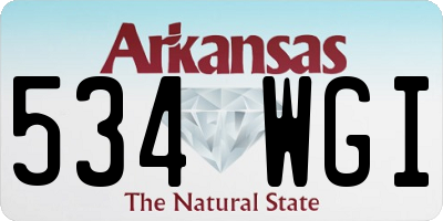 AR license plate 534WGI