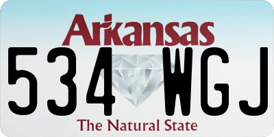 AR license plate 534WGJ
