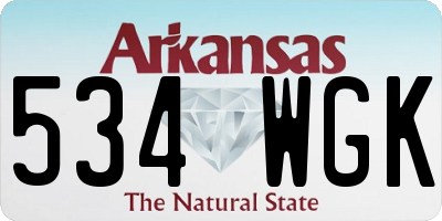 AR license plate 534WGK