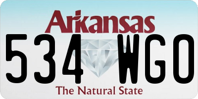 AR license plate 534WGO