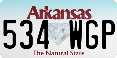 AR license plate 534WGP