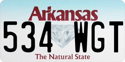 AR license plate 534WGT