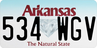 AR license plate 534WGV
