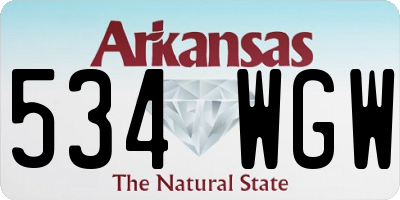 AR license plate 534WGW