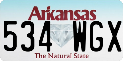 AR license plate 534WGX