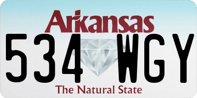 AR license plate 534WGY