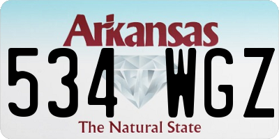 AR license plate 534WGZ