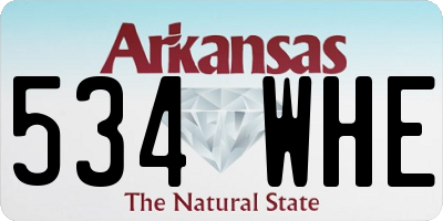 AR license plate 534WHE