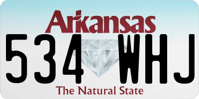 AR license plate 534WHJ