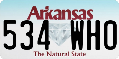 AR license plate 534WHO