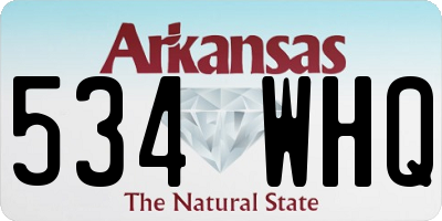 AR license plate 534WHQ