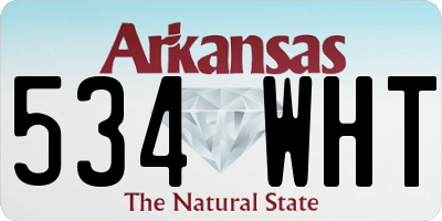 AR license plate 534WHT