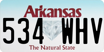 AR license plate 534WHV