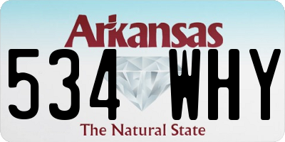 AR license plate 534WHY