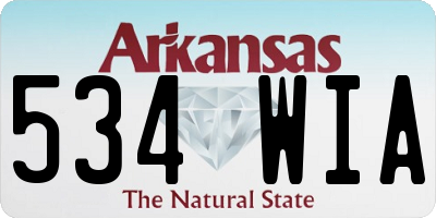 AR license plate 534WIA