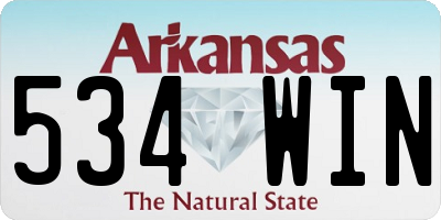 AR license plate 534WIN