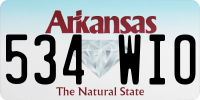 AR license plate 534WIO