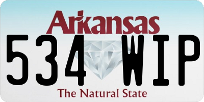 AR license plate 534WIP