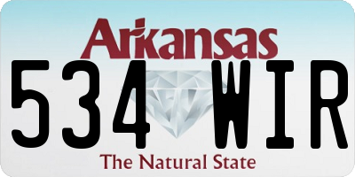 AR license plate 534WIR