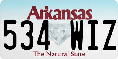 AR license plate 534WIZ