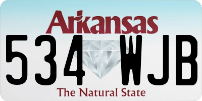 AR license plate 534WJB