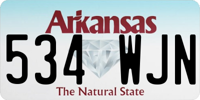 AR license plate 534WJN