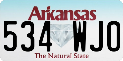 AR license plate 534WJO