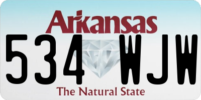 AR license plate 534WJW