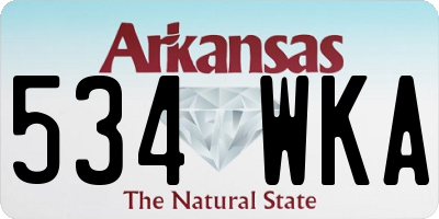 AR license plate 534WKA