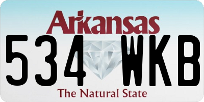 AR license plate 534WKB