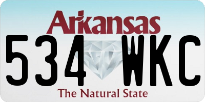 AR license plate 534WKC