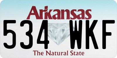 AR license plate 534WKF