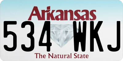 AR license plate 534WKJ
