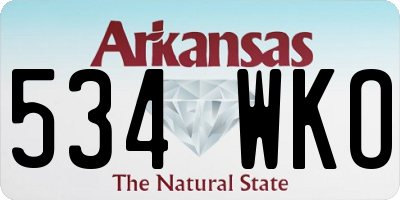 AR license plate 534WKO
