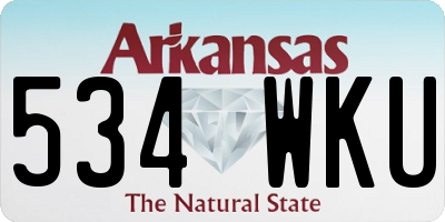 AR license plate 534WKU