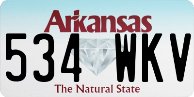 AR license plate 534WKV