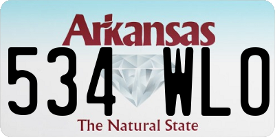 AR license plate 534WLO