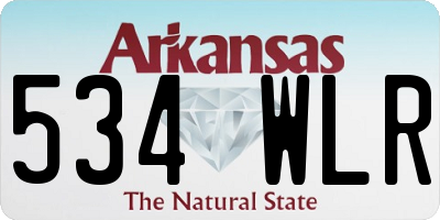 AR license plate 534WLR