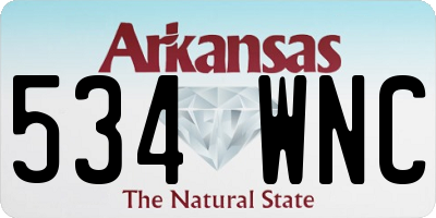 AR license plate 534WNC