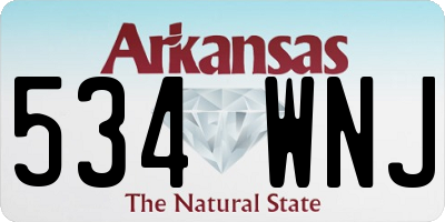 AR license plate 534WNJ