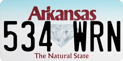 AR license plate 534WRN