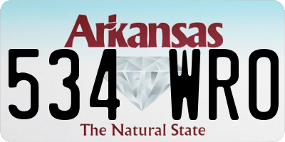 AR license plate 534WRO