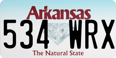 AR license plate 534WRX