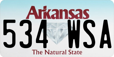 AR license plate 534WSA