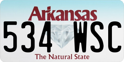 AR license plate 534WSC