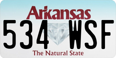 AR license plate 534WSF